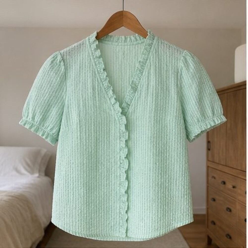Mauve Ruffle Blouse